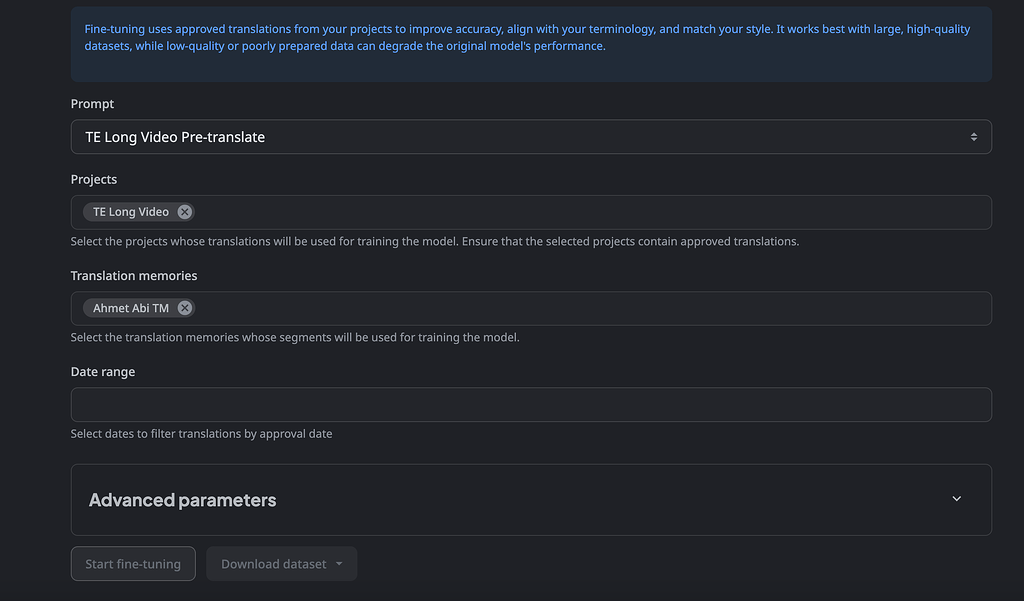 Can't fine-tune AI - Crowdin Issues - Crowdin Community